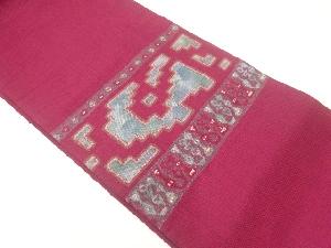 幾何学模様織出し名古屋帯